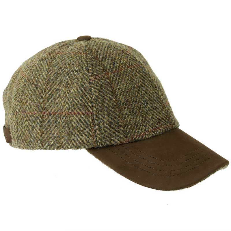 Harris_Tweed_Cap__Olive_gold