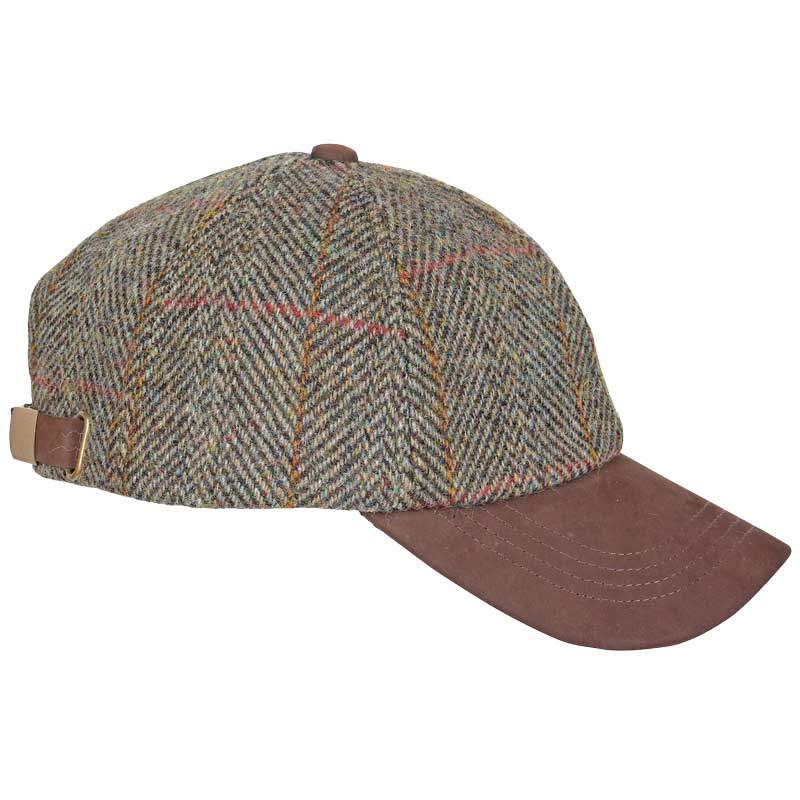 Harris_Tweed_Cap__Sage_Wine_gold_2