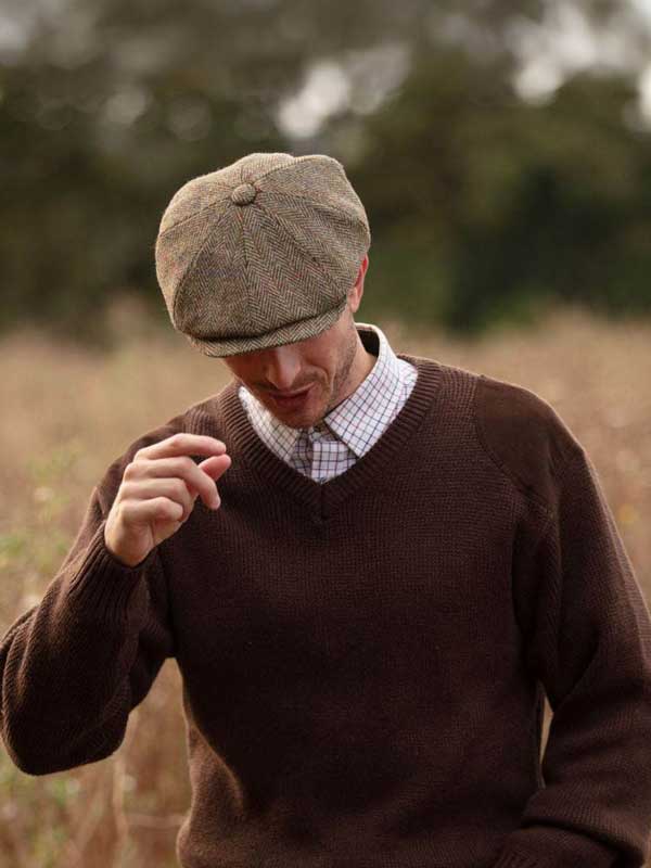 Bakerboy_Cap_Harris_Tweed_Moss_Green__1