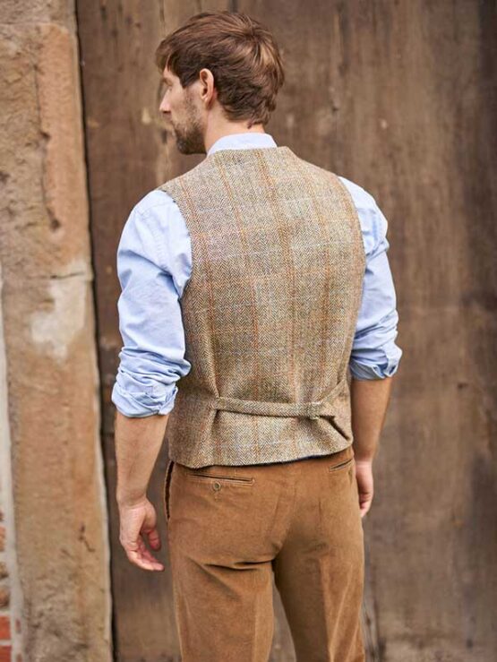 Harris Tweed Vestje met revers 629 - Afbeelding 2