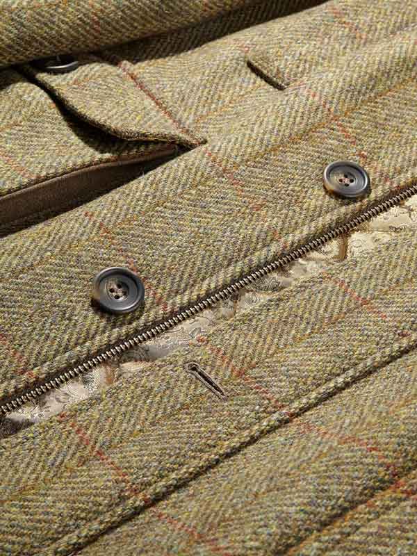 Harris Tweed Field Coat, Boyd Coat - Mustard - Afbeelding 3
