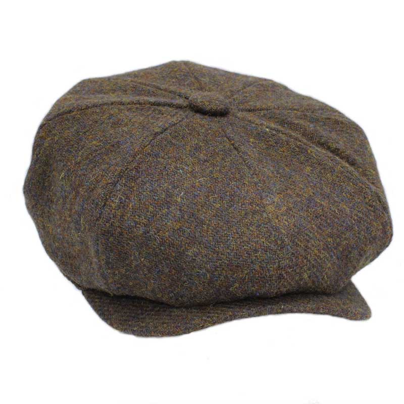 Harris_Tweed_Bakerboy_cap__Brown_Mix