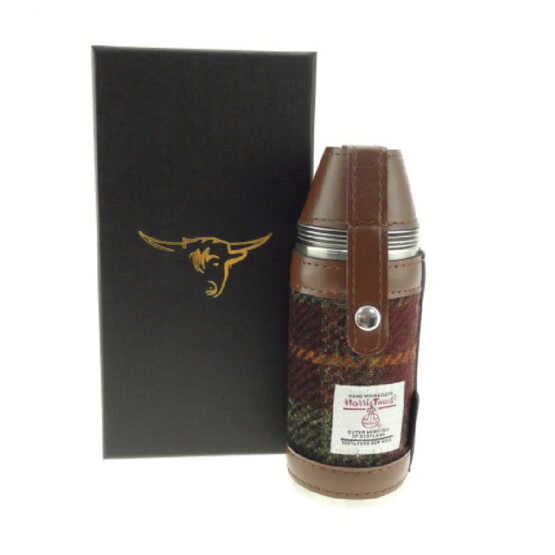Harris Tweed Hunting Flask Rust Check