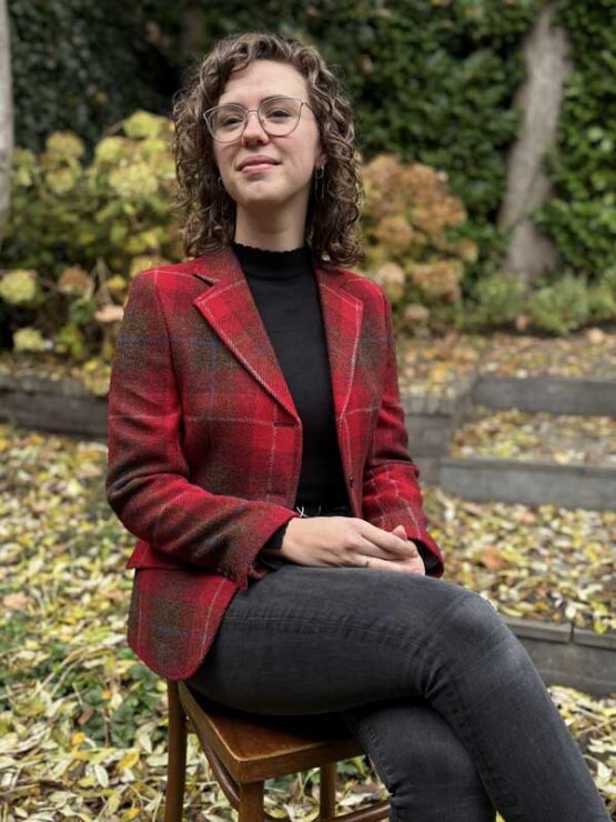 Harris Tweed Dames Jas Claire Red Check - Afbeelding 2