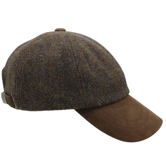 Harris Tweed Cap, Brown Mix