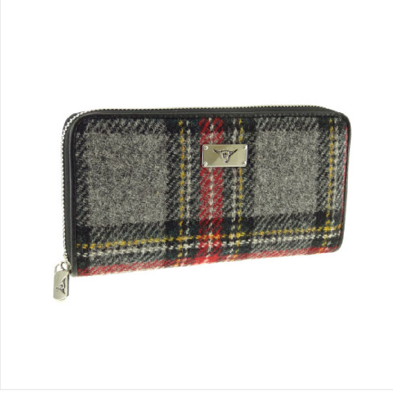 Harris_Tweed_Purse_Grey_and_Red_Tartan_1 Harris_Tweed_Purse_Grey_and_Red_Tartan_1