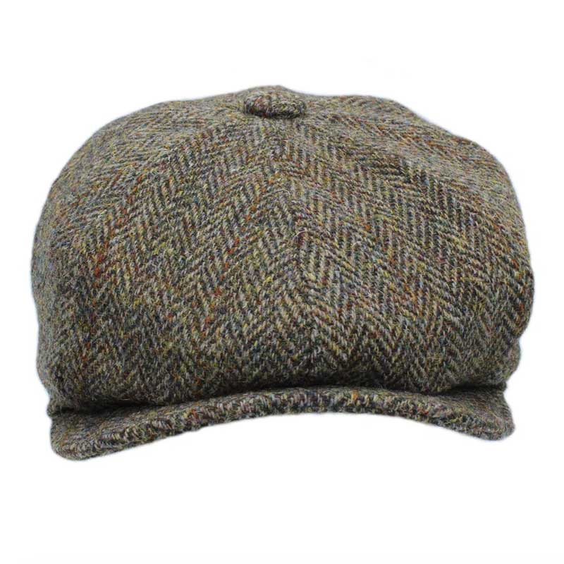 Harris_Tweed_Bakerboy_Cap_Scott_Green_Brown