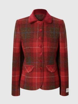 Harris Tweed Jacket Amy Red Tartan