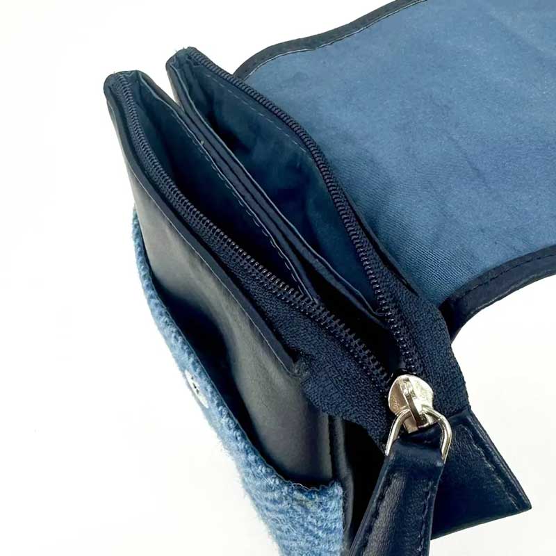 Harris Tweed Mini Crossbody Bag in Sky Blue - Afbeelding 5