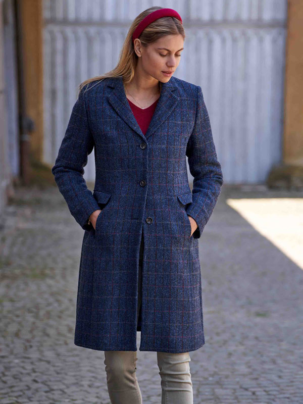 Harris_Tweed_Damesjas_Emilia_In_Scottish_Blue