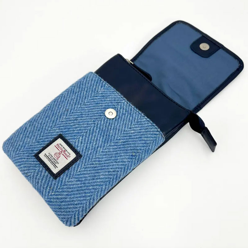 Harris Tweed Mini Crossbody Bag in Sky Blue - Afbeelding 4