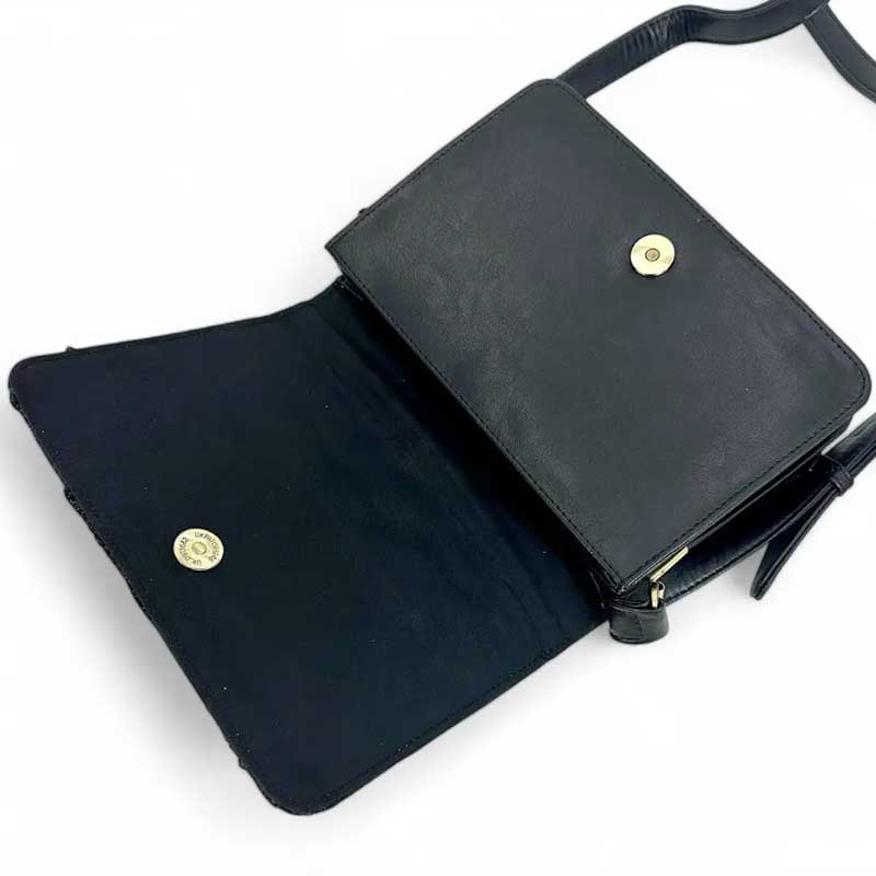 Harris Tweed Quilt Shoulder Bag In Charcoal - Afbeelding 3