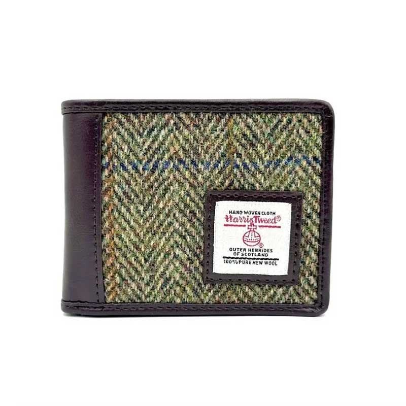 Harris_Tweed_Bifold_Wallet_In_Country_Green Harris_Tweed_Bifold_Wallet_In_Country_Green