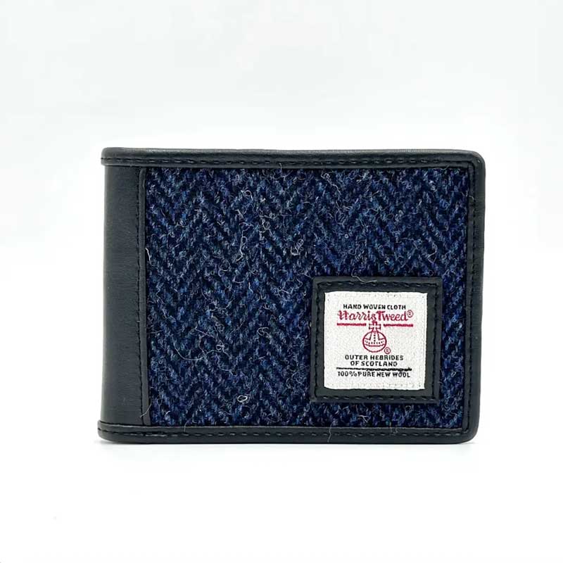 Harris_Tweed_Bifold_Coin_Wallet_In_Blue_1
