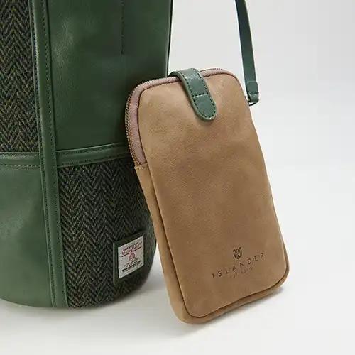 Harris Tweed Clutch, The Orlagh, Islander, Dark Green Herringbone - Afbeelding 3