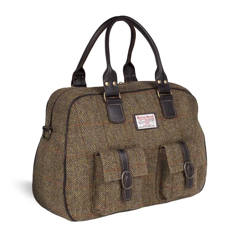 Harris_Tweed_Oxna_Travel_Bag_Mustard_Check