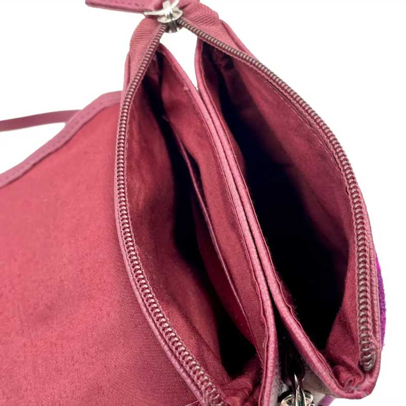 Harris Tweed Mini Crossbody Bag in Purple Check - Afbeelding 3