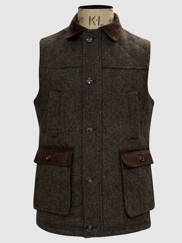 Harris_Tweed_Gilet__Bodywarmer_Brown