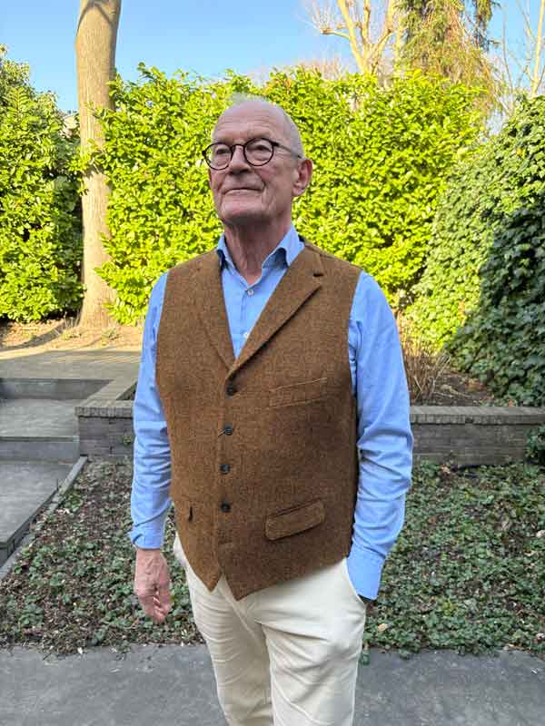 Harris_Tweed_Vestje_Wales_Met_Revers_In_Multicolor_Rust Harris_Tweed_Vestje_Wales_Met_Revers_In_Multicolor_Rust