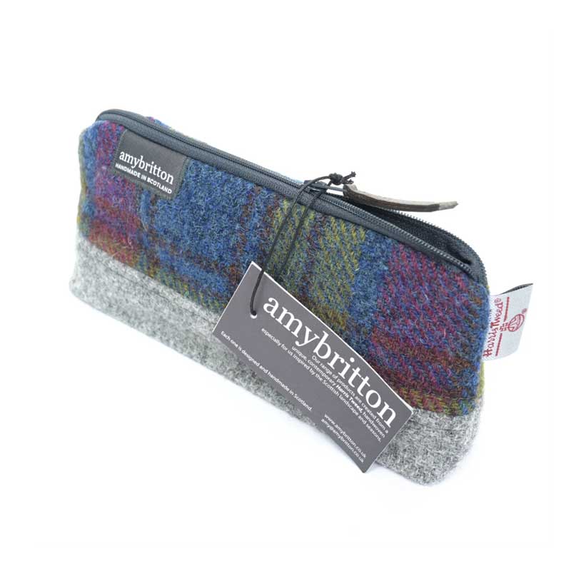Harris_Tweed_Highland_Range_Cosmetic_Bag_Purple_Multi_Plaid